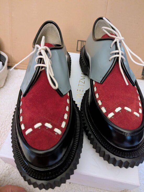 ADIEU PARIS  Gray BLACK Upper Suede Red leather Mens Shoes 9 main image 16